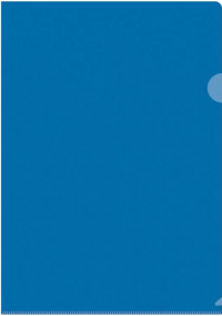 Миниатюра: Папка-уголок OfficeSpace, А4, 100мкм, прозрачная синяя