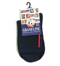 Миниатюра: Носки для спорта GRAND LINE (ЖС-22/C-22, длинный паголенок), черный, р. 27