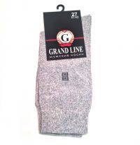 Миниатюра: Носки мужские GRAND LINE (M-132), светло-серый, р. 27