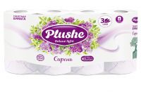 Миниатюра: Туалетная бумага Plushe Deluxe Light Сирень 3сл 8рулонов по 15м белый,фиолетовый, аромат./8