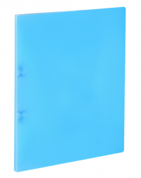 Миниатюра: Папка на 2 кольцах OfficeSpace А4, 25мм, 400мкм, пластик, синяя полупрозрачная