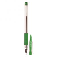 Миниатюра: Ручка гелевая ATTOMEX 5051309 зеленая, 0,5мм, прозр.корпус с рез.держ.