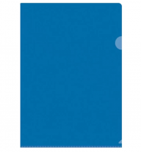 Миниатюра: Папка-уголок OfficeSpace А4, 150мкм, пластик, прозрачная синяя