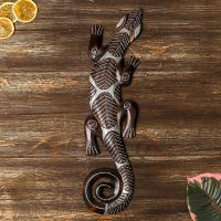 Миниатюра: Панно настенное декоративное Ящерица геккон 50*13*1 см