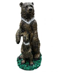 Миниатюра: Садовая фигурка из гипса Медведь с медвежонком 52см