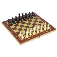 Миниатюра: Настольная игра, шахматы, дерево, пластик, 29х29см