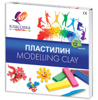 Миниатюра: Пластилин 12цв.,240гр. ЛУЧ Классика 7с331со стеком