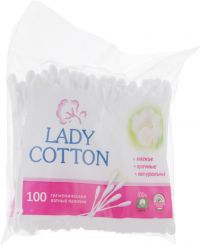 Миниатюра: Ватные палочки Lady Cotton 100шт пакет