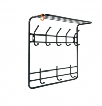 Миниатюра: Вешалка с полкой 60 Черный 600*220*580мм