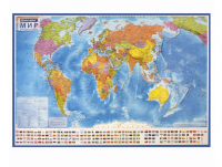 Миниатюра: Карта мира политическая 101х70 см, 1:32М, с ламинацией, интерактивная, в тубусе, BRAUBERG