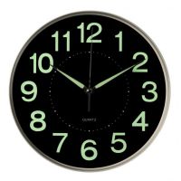 Миниатюра: Часы настенные круг д25см,плавный ход, корпус белый Светящиеся