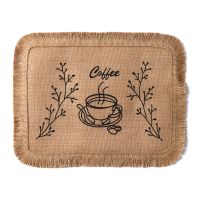 Миниатюра: Салфетка сервировочная на стол Доляна Coffee, 40*30 см, бежевая