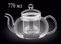 Миниатюра: Чайник заварочный 770мл стекл. с ситечком WILMAX
