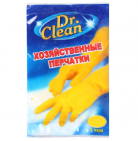 Миниатюра: Перчатки хоз.латексные L Dr.Clean /12