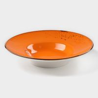 Миниатюра: Тарелка д/пасты 21см 160мл фарфор Magistro «Церера»,цвет оранжевый