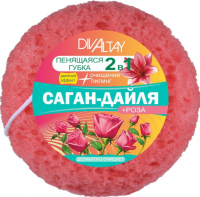 Миниатюра: Мочалка д/тела пенящаяся Мини 2в1 Саган-дайля цветная