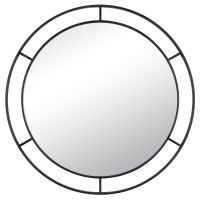 Миниатюра: Зеркало интерьерное настен.d=60см в круглом корпусе из металла с ободом,черный