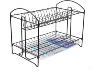 Миниатюра: Сушилка д/посуды универсальная 39,5*24*29,5см разборная,черная с поддоном