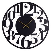 Миниатюра: Часы настенные круг д50см из металла,плавный ход,открытая стрелка, черный Симфония