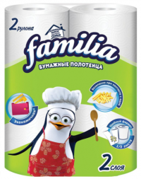 Миниатюра: Полотенце бумажное Familia 2сл. 2рулона Радуга/16