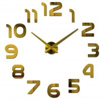 Миниатюра: *Часы настенные 3D золото цифры Мирон