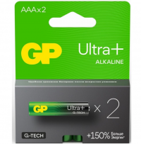 Миниатюра: Батарейка GP G-tech LR03 ULTRA PLUS ALKALINE щелочная 2шт в блистере