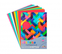 Миниатюра: Картон цв. двухстор. мелов. А4 10л.10цв. АППЛИКА Цветная абстракция С9286-04