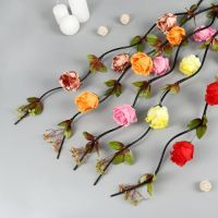 Миниатюра: Декор ветка Роза волнистая с веточками 150 см, микс 4457676
