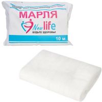 Миниатюра: Марля медицинская отбеленная NEW LIFE отрез 10 м, плотность 30 (+2) г/м2