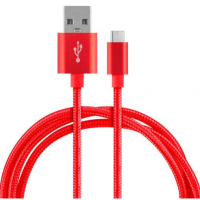 Миниатюра: Кабель Energy ET-26,Type-C,красный,USB 2.0,ток 2А,раб.напр. 4,75V