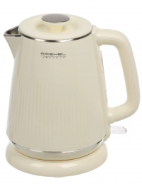 Миниатюра: Чайник эл. 1,8л.,1800Вт,диск,двойные стенки нерж сталь/пластик,а/о при закипание и без,белый