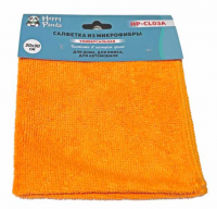 Миниатюра: Салфетка д/уборки 1шт 30*30см микрофибра,оранж.