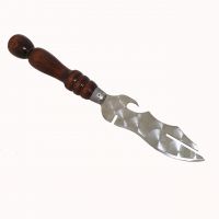 Миниатюра: Шампур вилка-нож 300*12*2мм деревянной ручкой нерж.
