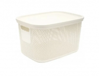 Миниатюра: Корзина 18л пласт. с кр.кремовая (285*38*222мм) NICKEL