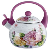 Миниатюра: Чайник эм. 2,5л со свистком Чайная роза (6)