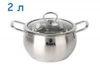 Миниатюра: Кастрюля нерж. 2,0л 16*10,5см ст/ кр.