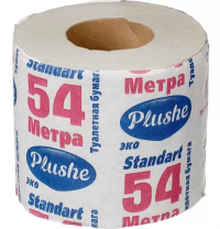Миниатюра: Туалетная бумага Plushe Eco 1-сл втул серая 54м/30