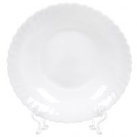 Миниатюра: Тарелка суповая 21,5см 620мл круглая,стеклокерамика,Белая, Daniks