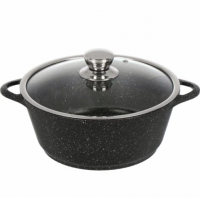 Миниатюра: Кастрюля 4л Гранит Induction,лит/руч.с кр.