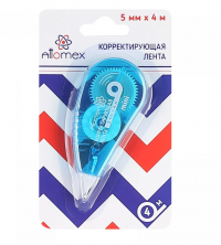 Миниатюра: Коррект. лента ATTOMEX 5мм* 4м 4062101 синий прозр.корп.,фрон.аппл.,карт.блист.