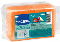 Миниатюра: Мочалка д/тела Чистюля с массаж. слоем прямоугольная