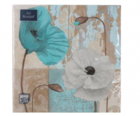 Миниатюра: Салфетки бумажные Art Bouquet «Декоративные маки», 3 слоя, 33*33