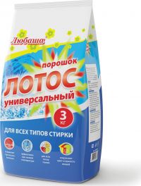 Миниатюра: Стиральный порошок 3кг ЛЮБАША ЛОТОСавтомат , д/всех типов тканей, 605569