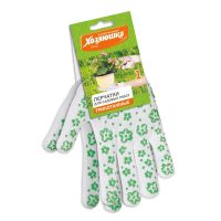 Миниатюра: Перчатки для работ в саду Хозяюшка трикотаж.с дизайн напылением ПВХ green