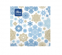 Миниатюра: Салфетки бум. 20 шт. 33*33 см Вальс снежинок 3-х сл. PERO Prestige