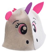 Миниатюра: Шляпа банная малая Единорожка 3D, войлок