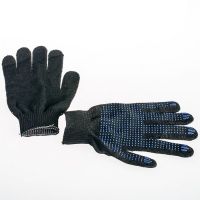 Миниатюра: Перчатки ХБ ПВХ (5нит.10класс) 49гр черные (10/400)