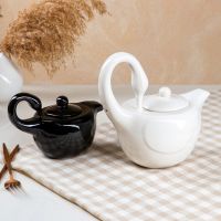 Миниатюра: Чайный набор Лебеди, 2 предмета: чайник 1 л, сахарница 0.5 л