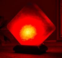 Миниатюра: Лампа настольная соляная 10*9*7см Кубик LED (диод цветной) USB белая соль