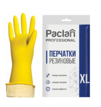 Миниатюра: Перчатки хоз.латексные XL PACLAN Professional ,МНОГОРАЗ.,х/б напыление